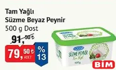 DOST TAM YAĞLI SÜZME BEYAZ PEYNİR 500 G